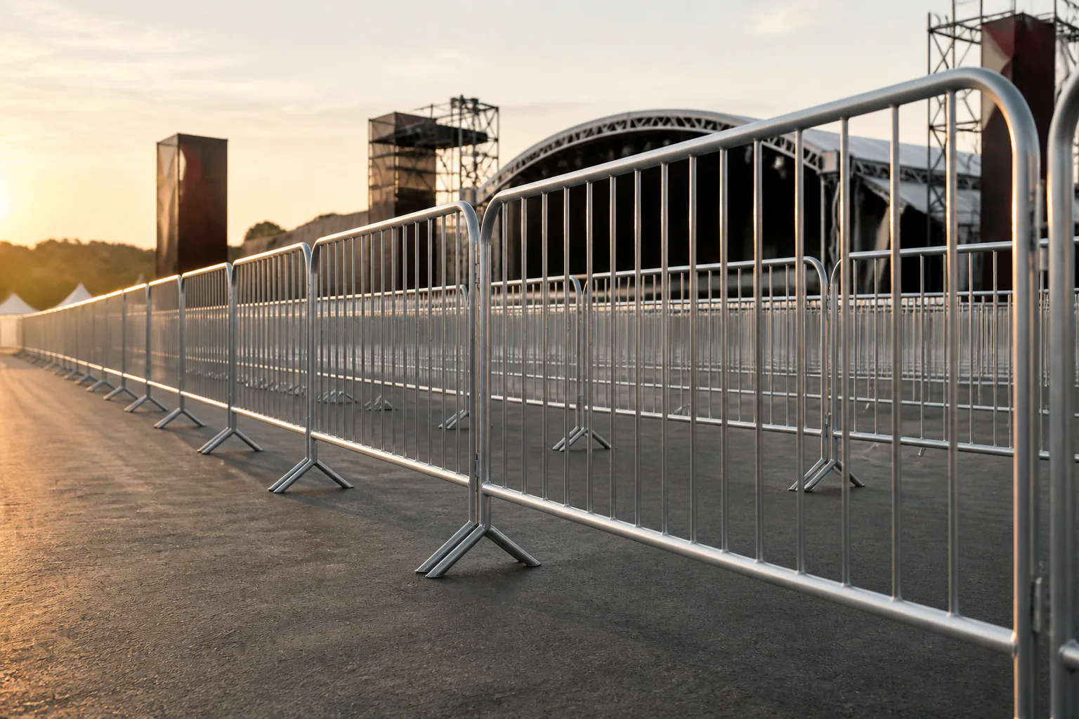 Gradil em contexto profissional de evento